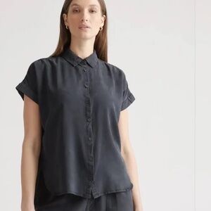 Quince Vintage Wash Tencel Utility Shirt